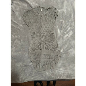 Women's POL Gray Knit Tunic Top S